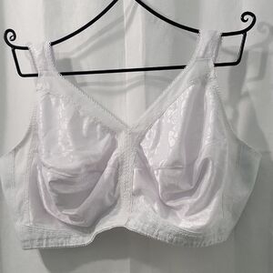 Playtex   Classic White No Wire Full coverage Wide Straps  Bra plus Size 50DD